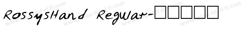RossysHand Regular字体转换